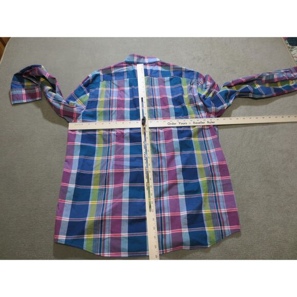 Banana Republic Mens Shirt Large Untucked Fit Plaid Long Sleeve Button Down - Picture 6 of 8